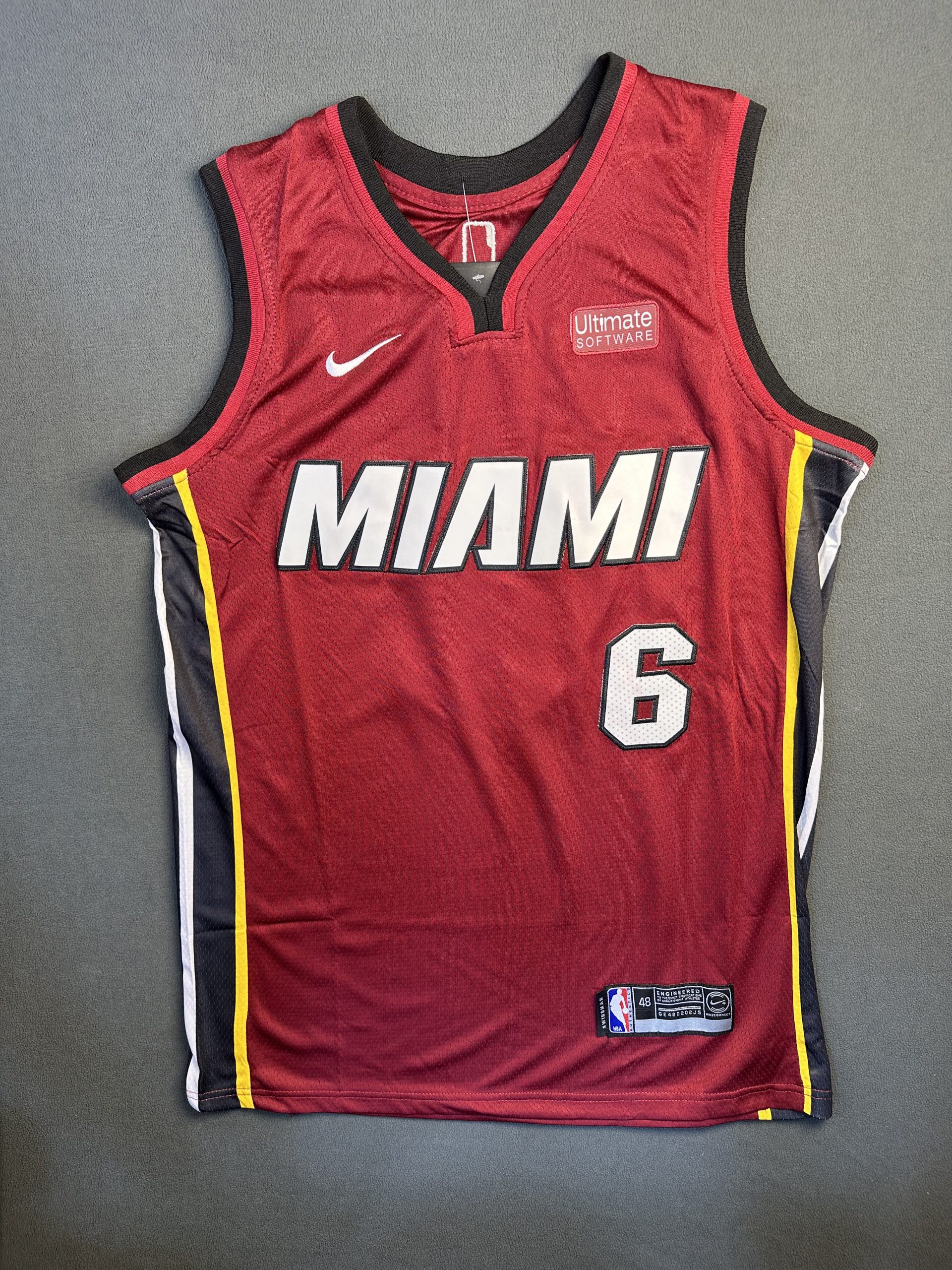 Camiseta Miami Heat Lebron #6 Nike Rojo - Vista frontal