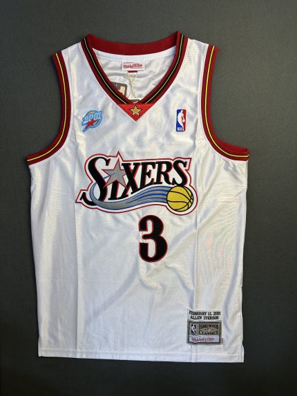 Camiseta Philadelphia 76ers Allen Iverson #3 Mitchell & Ness Blanco