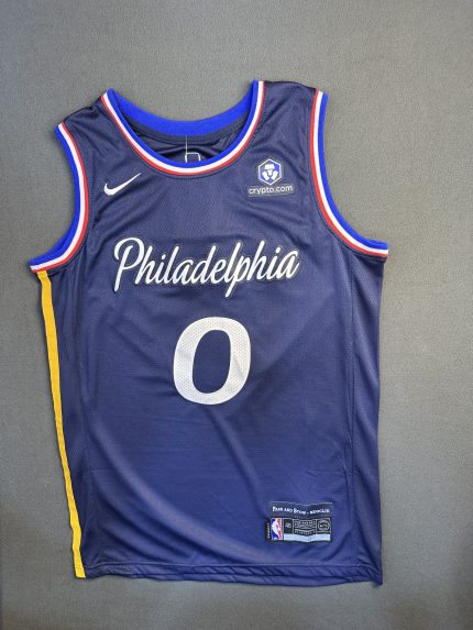 Camiseta Philadelphia 76ers Maxey #0 Nike Azul