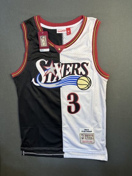 Camiseta Sixers Allen Iverson #3 Mitchell & Ness Negro