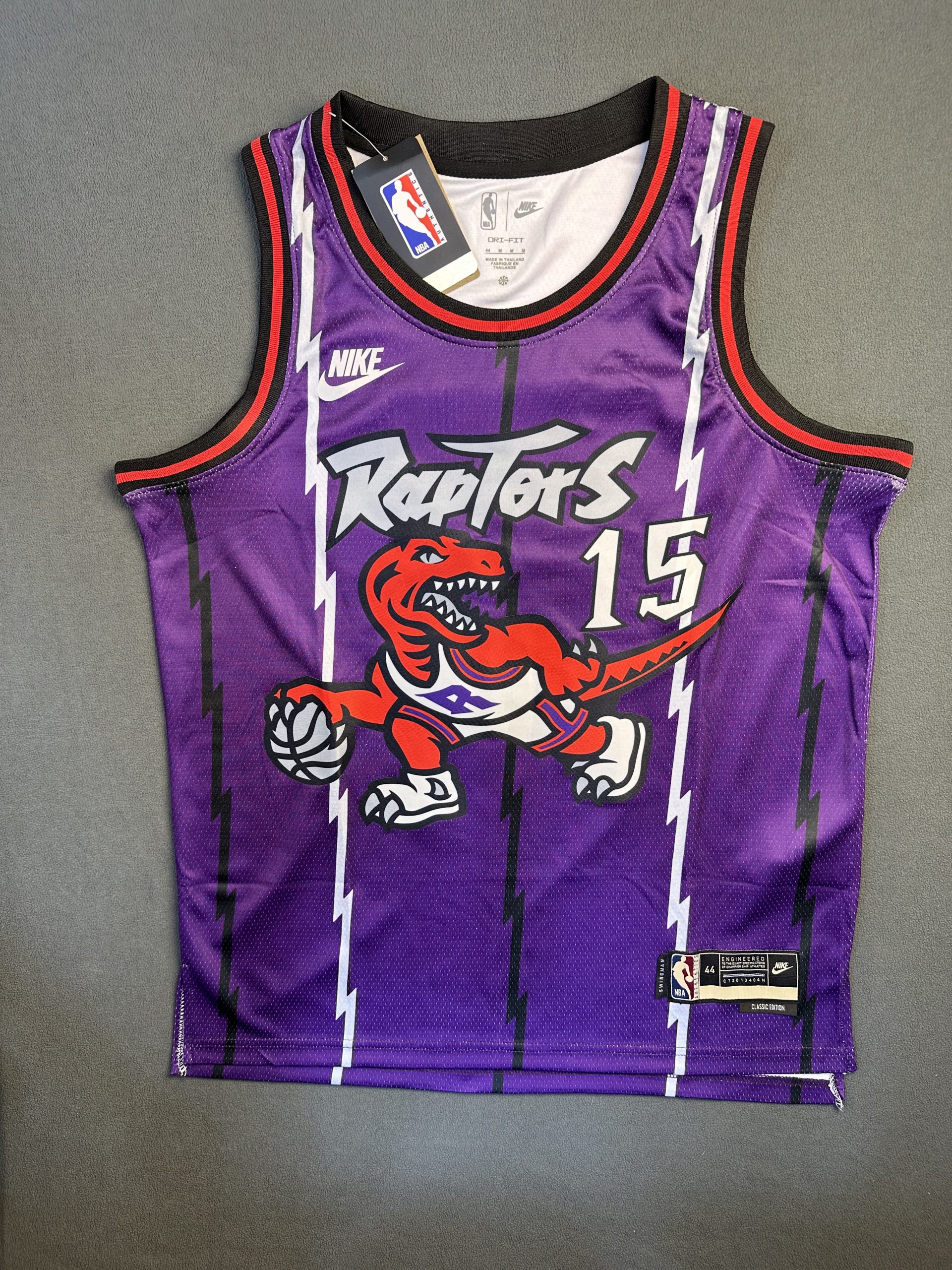 Camiseta Toronto Raptors Carter #15 Nike Morado - Vista frontal