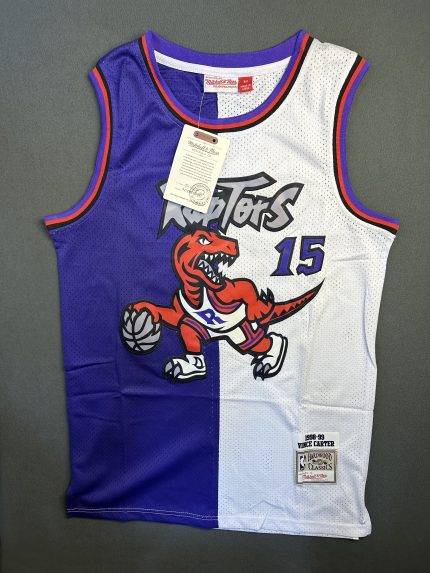Camiseta Toronto Raptors Vince Carter #15 Mitchell & Ness Morado