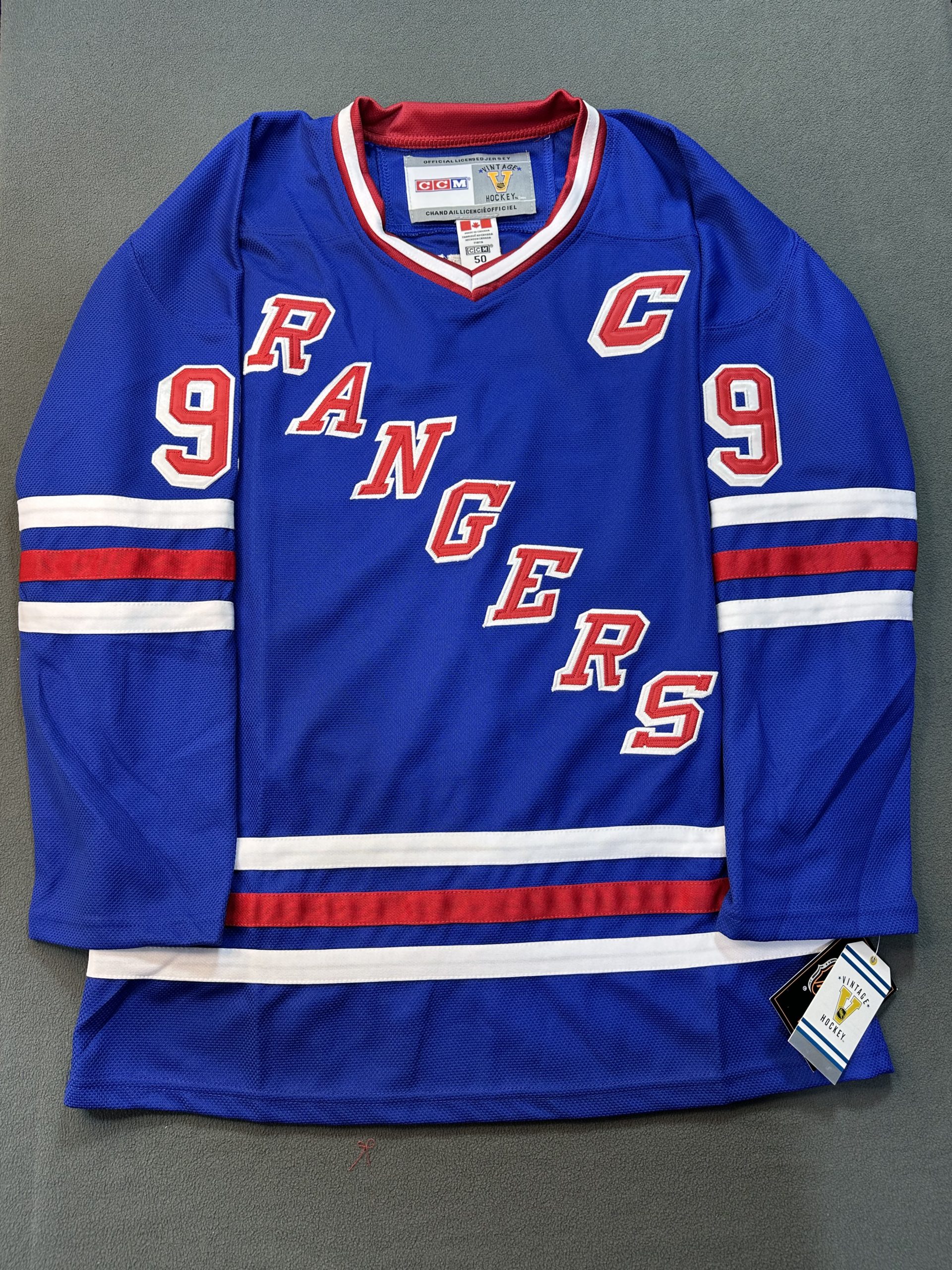 Camiseta New York Rangers Gretzky #99 Ccm Azul - Vista frontal