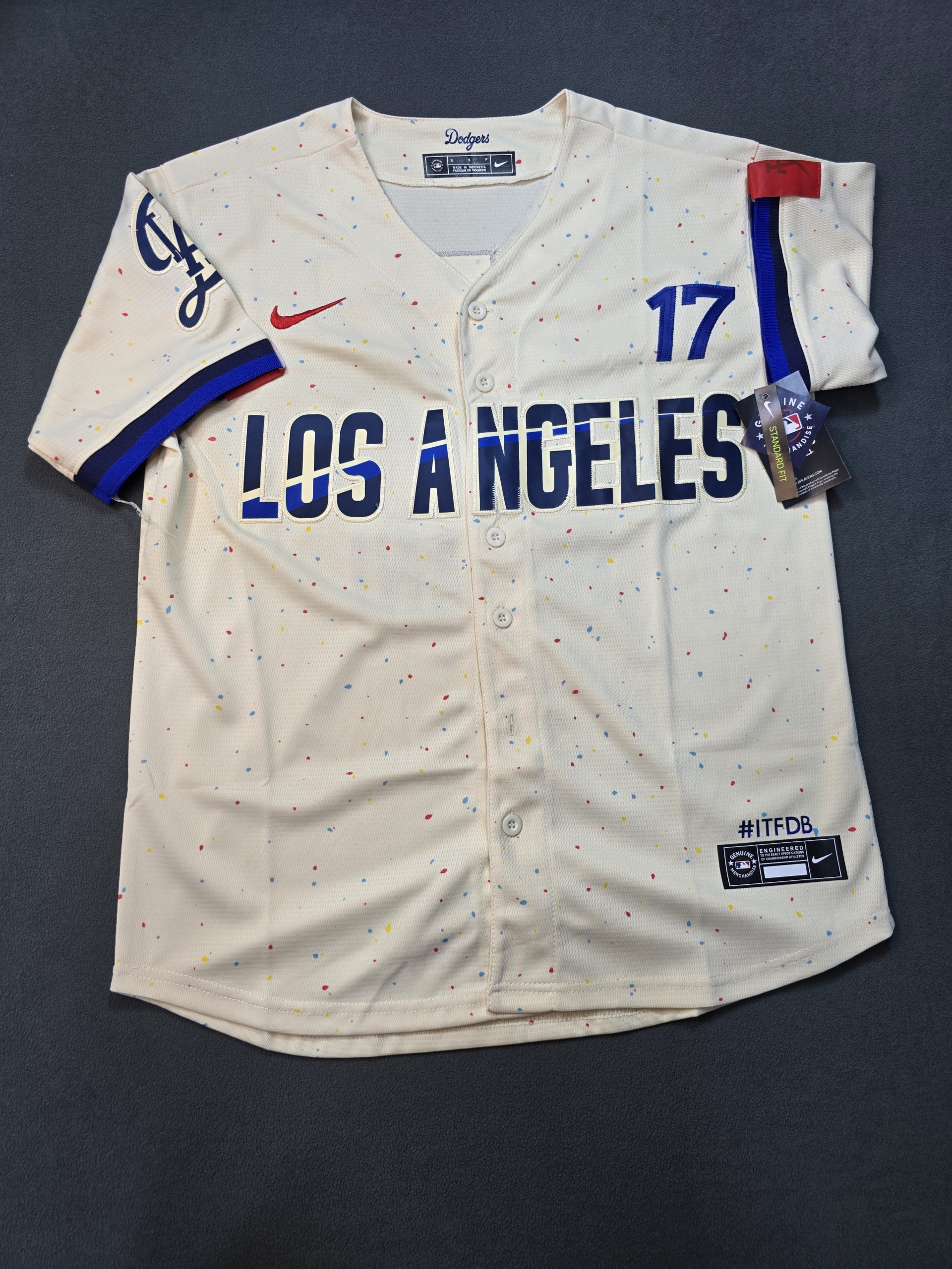 Camiseta Los Angeles Dodgers Ohtani #17 Nike Blanco - Vista frontal