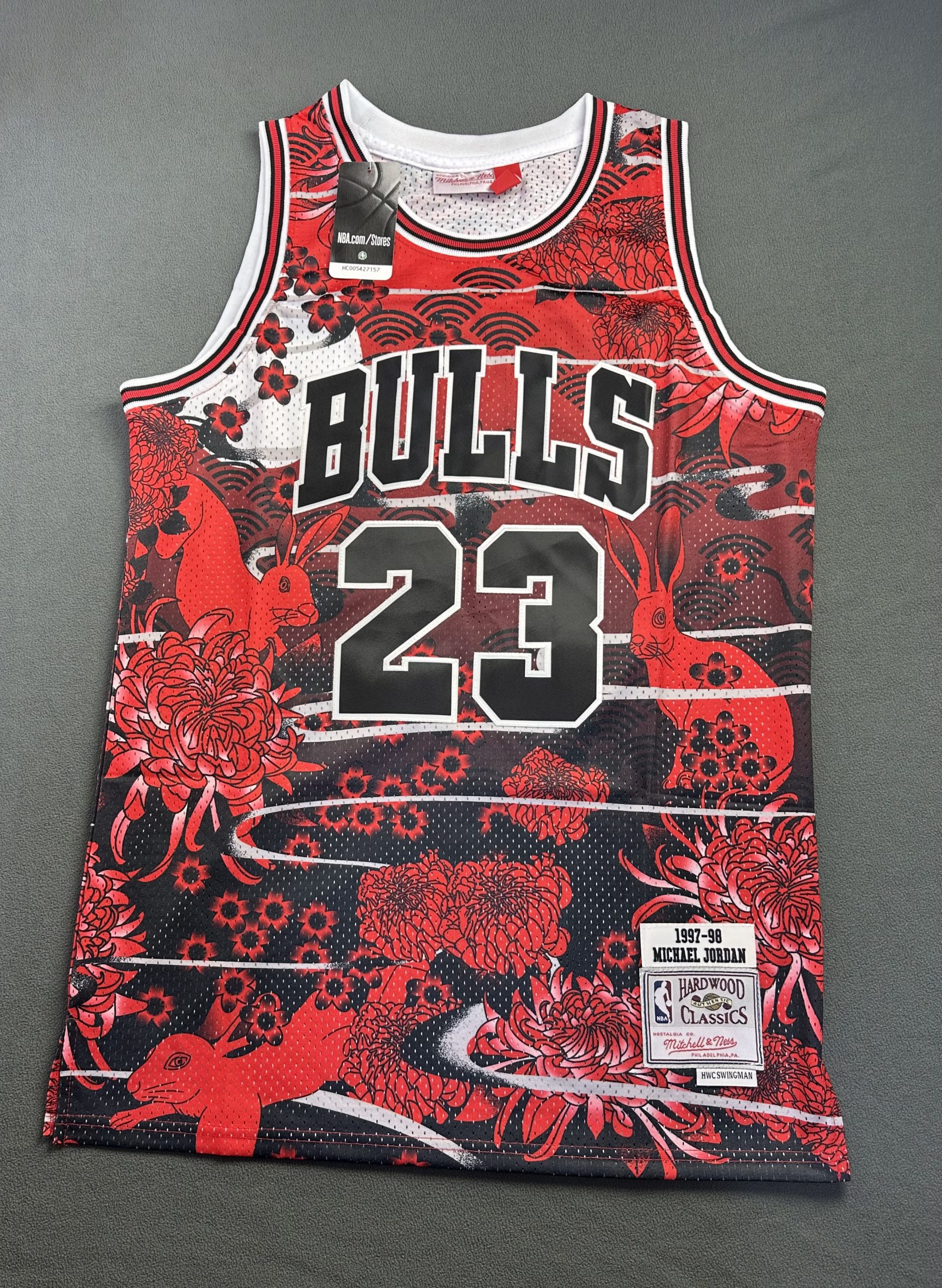 Camiseta Chicago Bulls Michael Jordan #23 Mitchell & Ness Rojo - Vista frontal