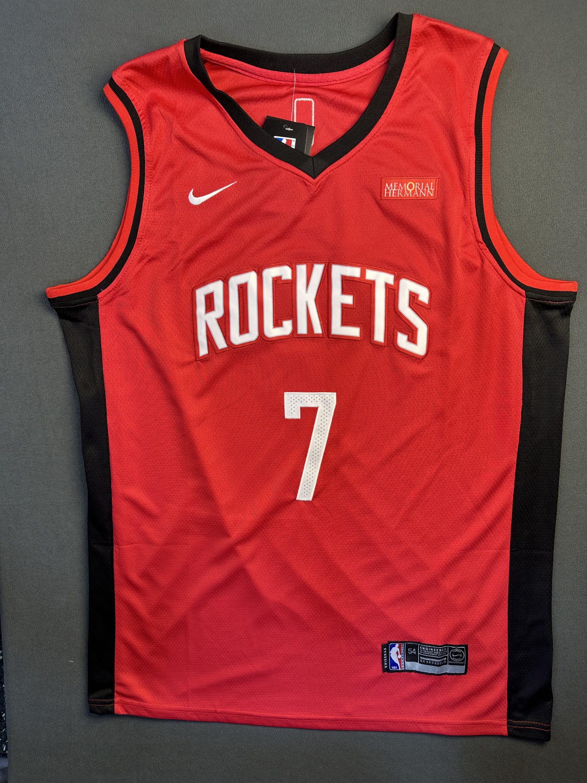 Camiseta Houston Rockets Durant #7 Nike Rojo - Vista frontal