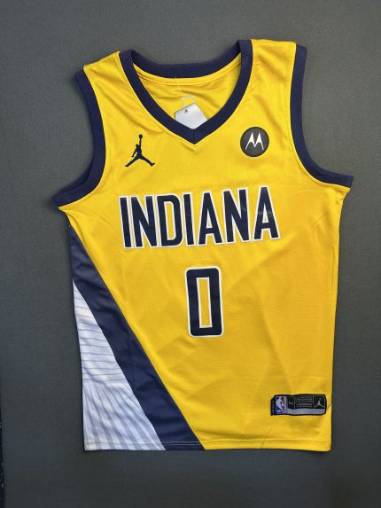 Camiseta Indiana Pacers Haliburton #0 Jordan Amarillo