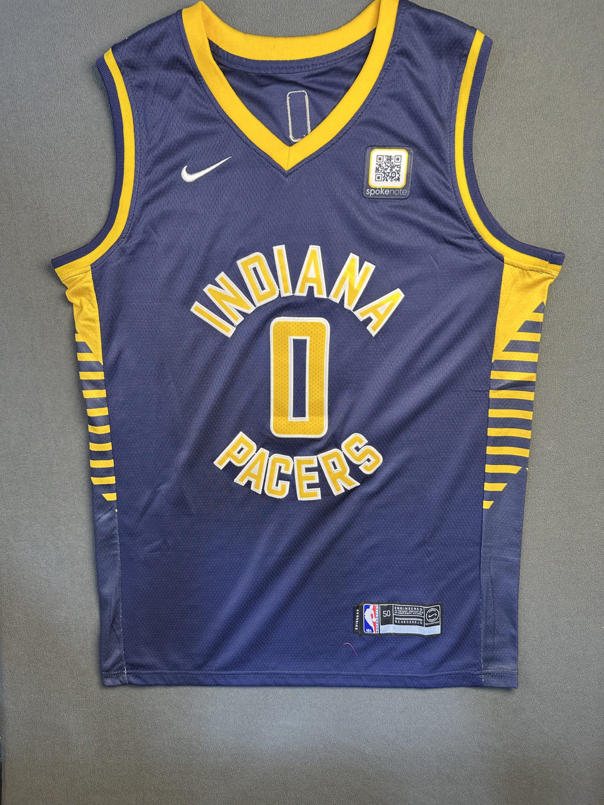 Camiseta Indiana Pacers Haliburton #0 Nike Azul - Vista frontal