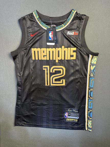 Camiseta Memphis Grizzlies Morant #12 Nike Negro