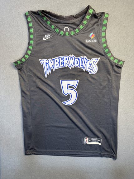 Camiseta Minnesota Timberwolves Anthony Edwards #5 Nike Negro