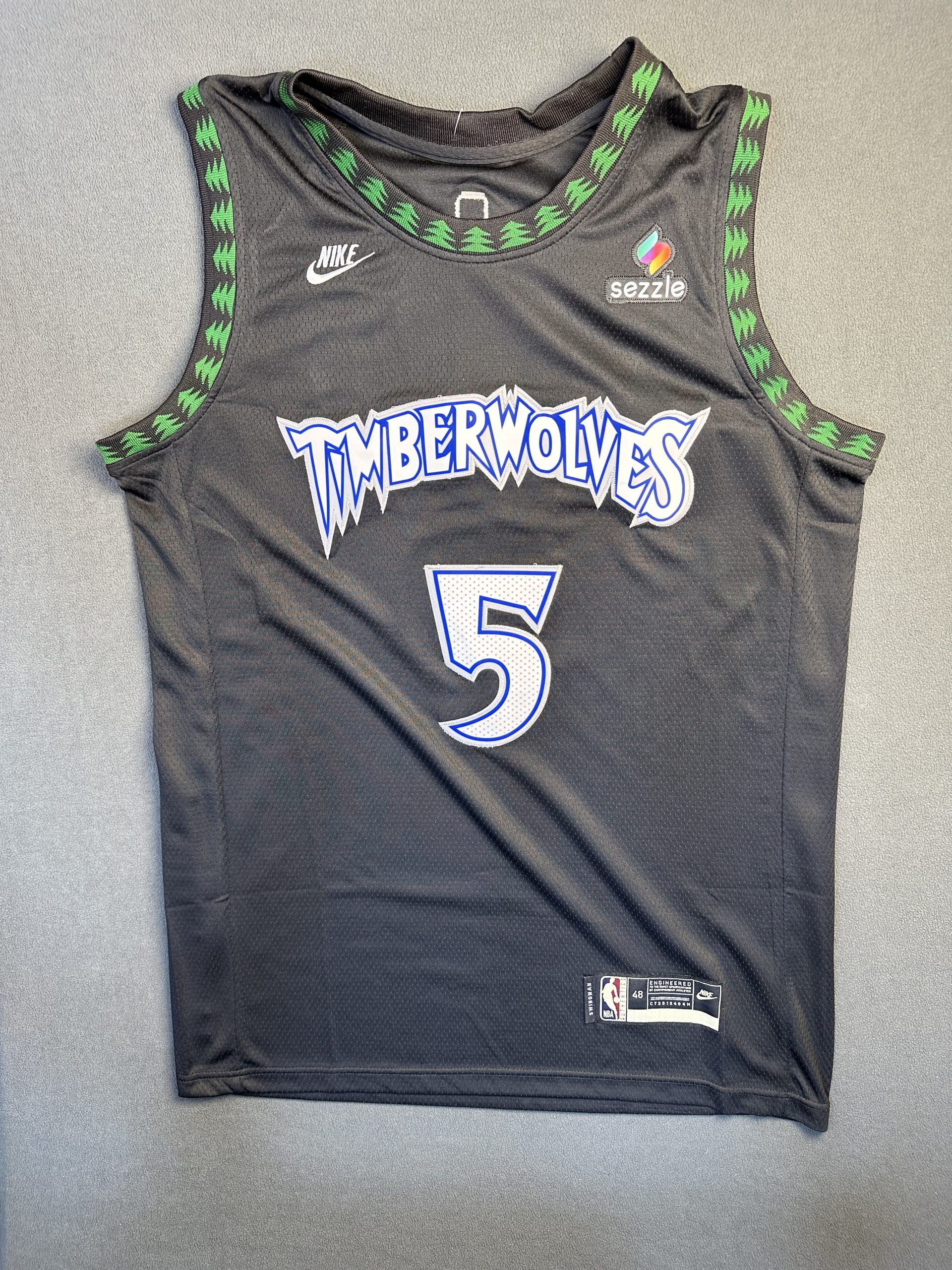 Camiseta Minnesota Timberwolves Anthony Edwards #5 Nike Negro - Vista frontal