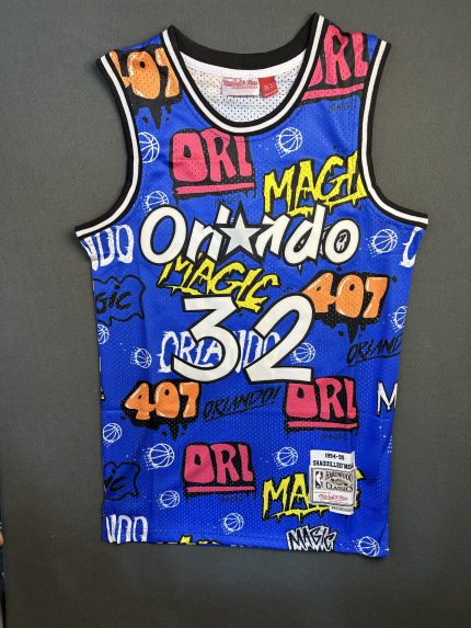 Camiseta Orlando Magic Shaquille O'Neal #32 Mitchell & Ness Azul