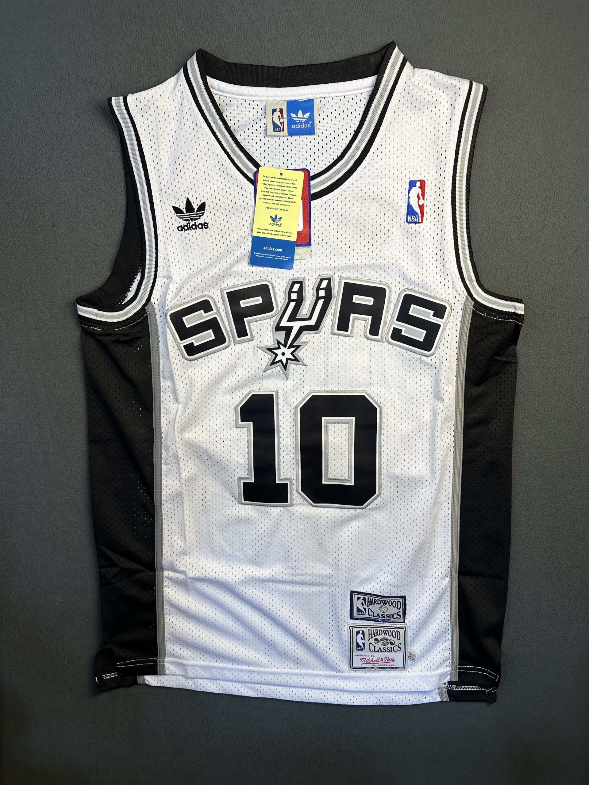 Camiseta San Antonio Spurs Rodman #10 Adidas Blanco - Vista frontal