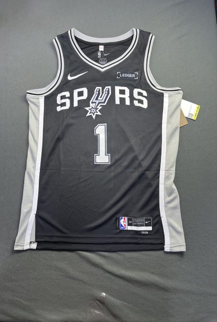 Camiseta San Antonio Spurs Wembanyama #1 Nike Negro