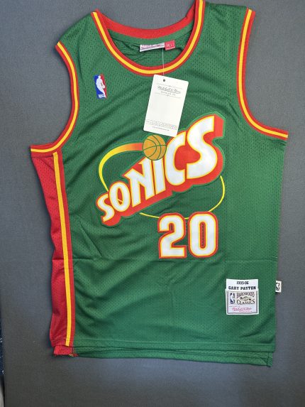 Camiseta Seattle Supersonics Gary Payton #20 Mitchell & Ness Verde