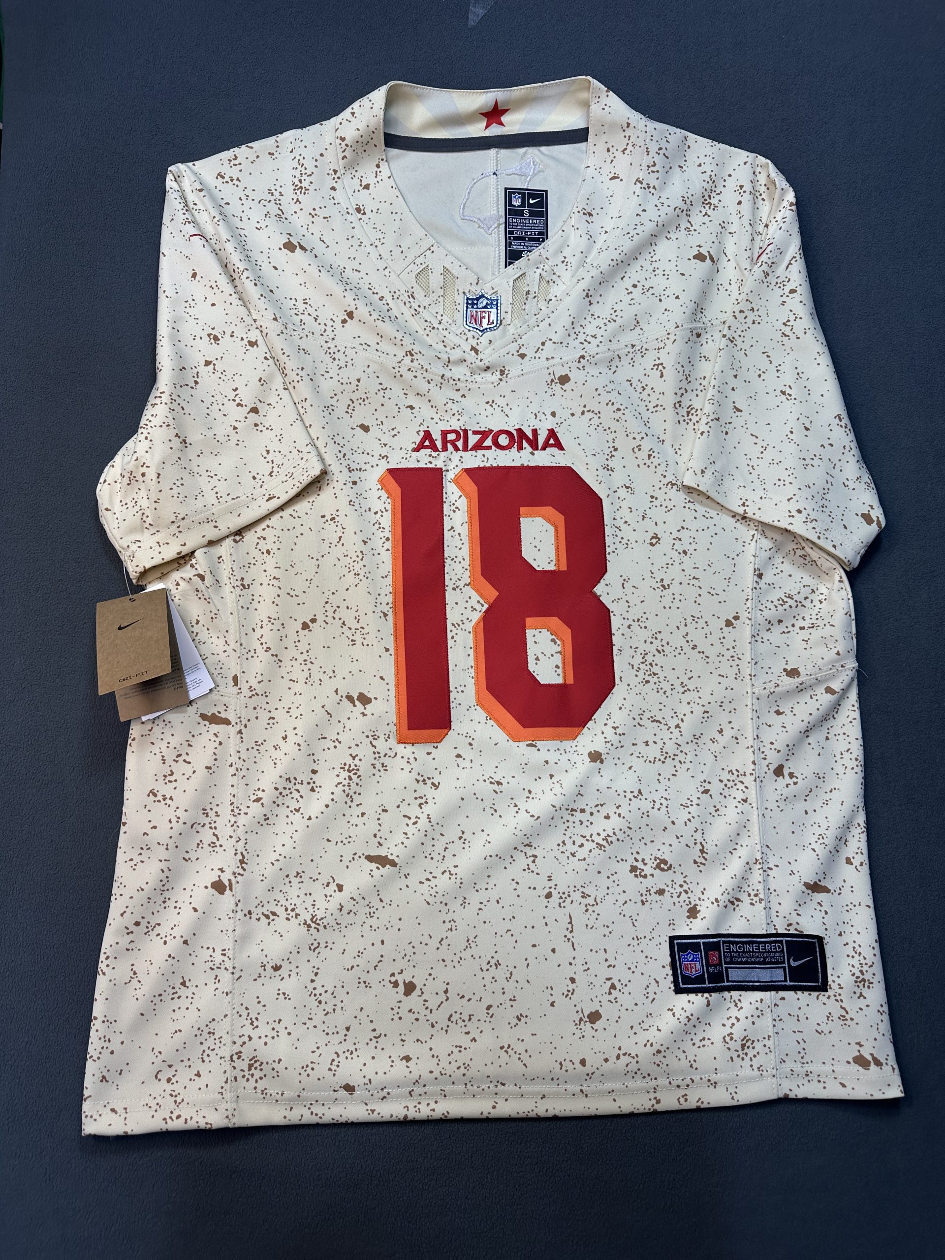 Camiseta Arizona Cardinals Harrison Jr #18 Nike Crema - Vista frontal