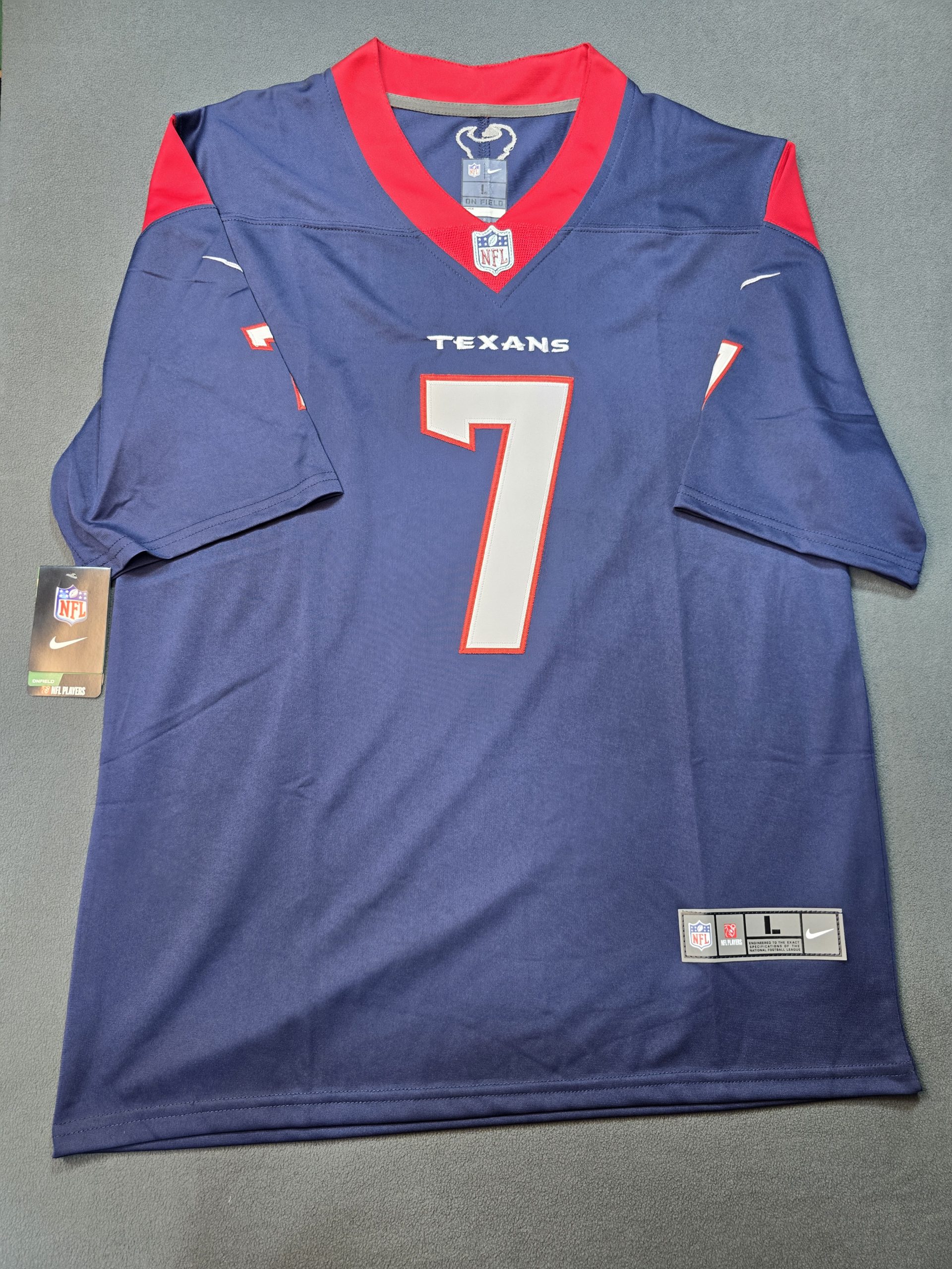 Camiseta Houston Texans Stroud #7 Nike Azul - Vista frontal