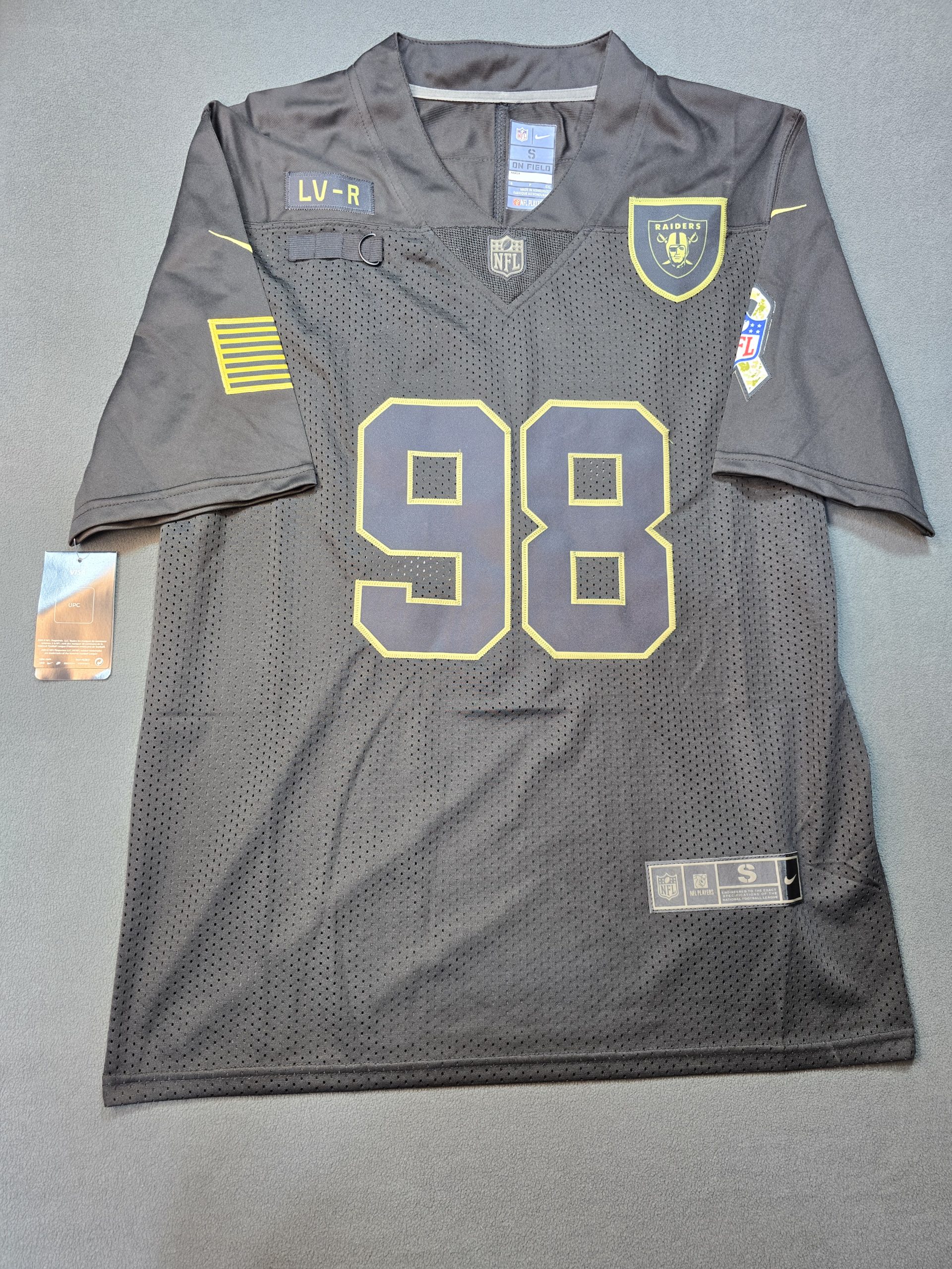 Camiseta Las Vegas Raiders Crosby #98 Nike Negro - Vista frontal