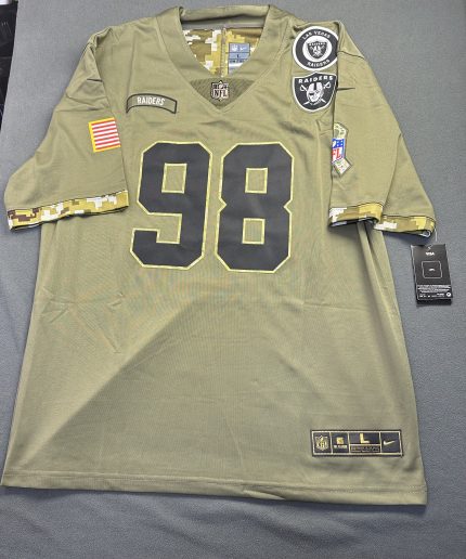 Camiseta Las Vegas Raiders Crosby #98 Nike Verde