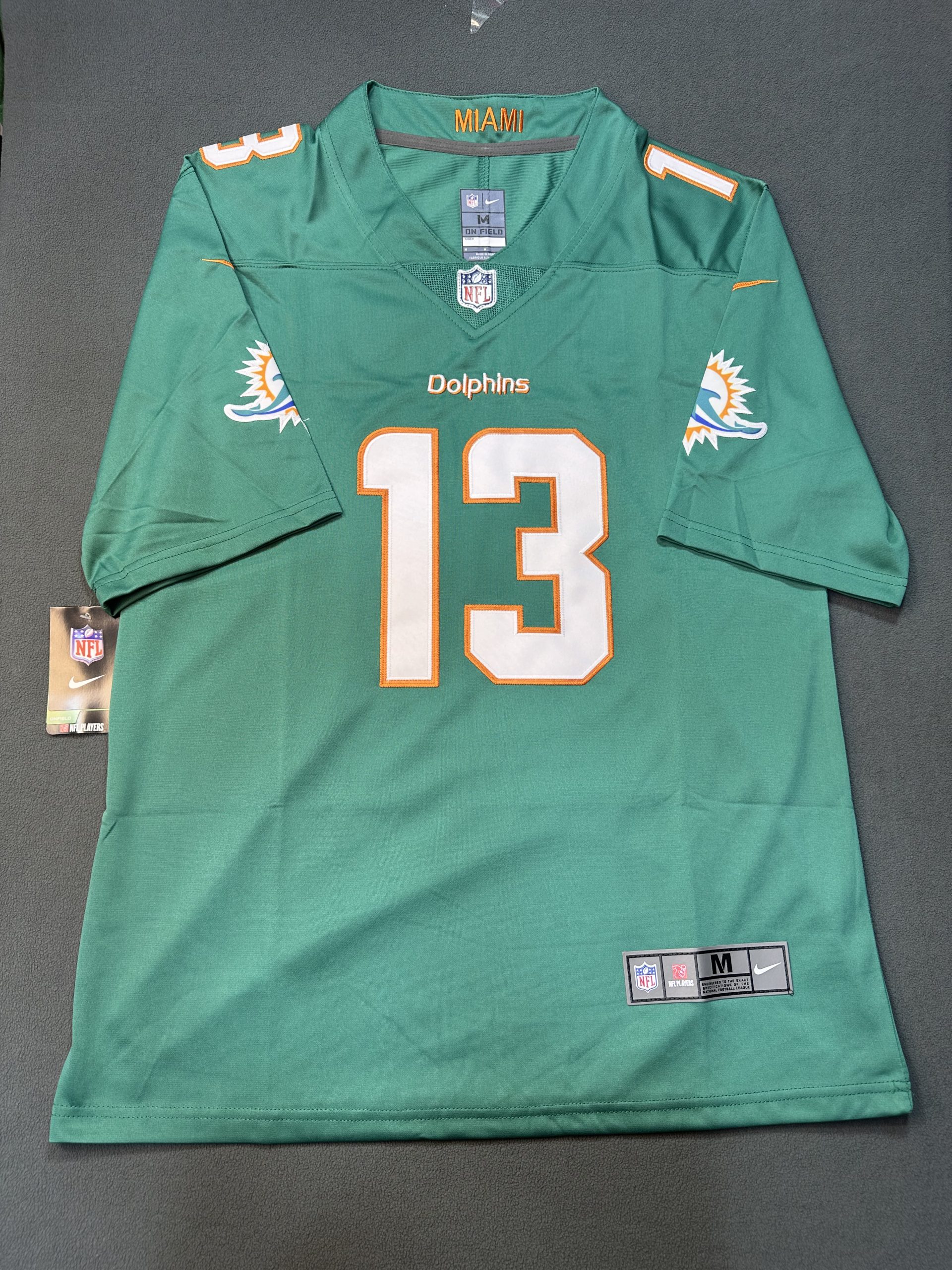 Camiseta Miami Dolphins Marino #13 Nike Verde - Vista frontal