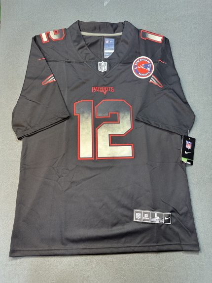Camiseta New England Patriots Brady #12 Nike Negro