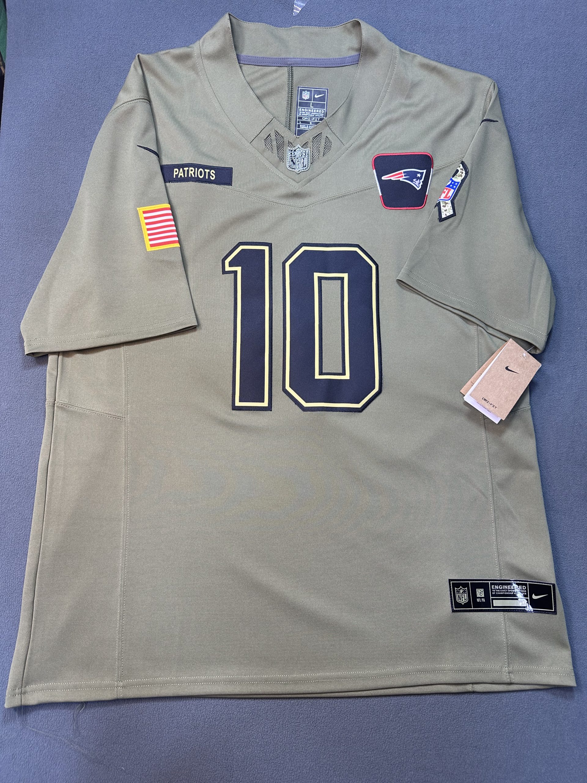 Camiseta New England Patriots Maye #10 Nike Verde - Vista frontal