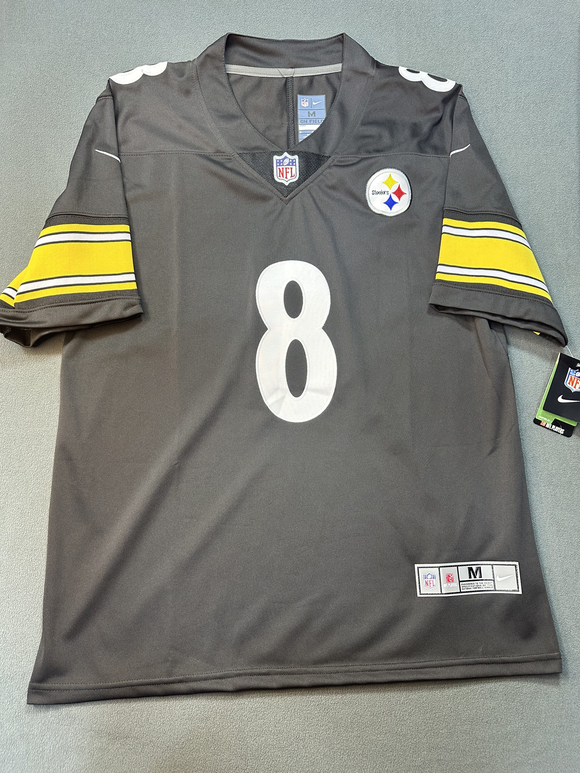 Camiseta Pittsburgh Steelers Rodgers #8 Nike Gris - Vista frontal
