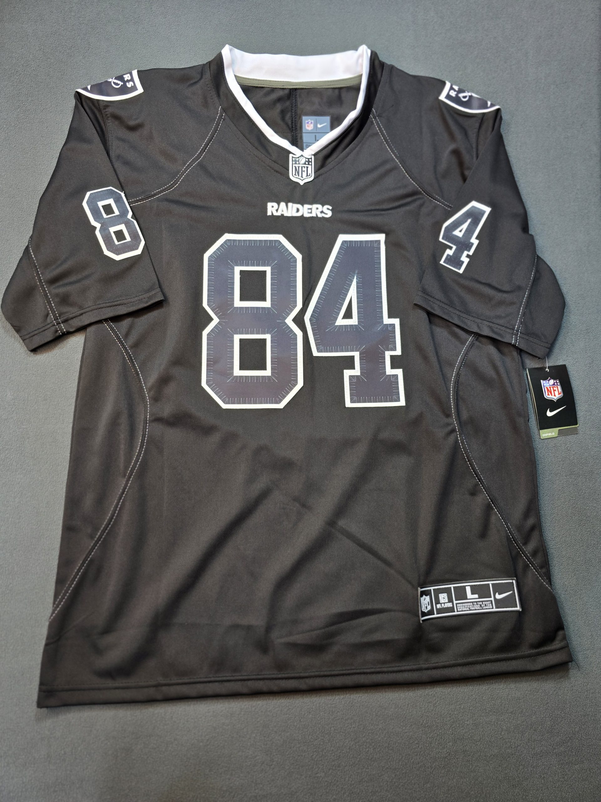 Camiseta Raiders Brown #84 Nike Negro - Vista frontal