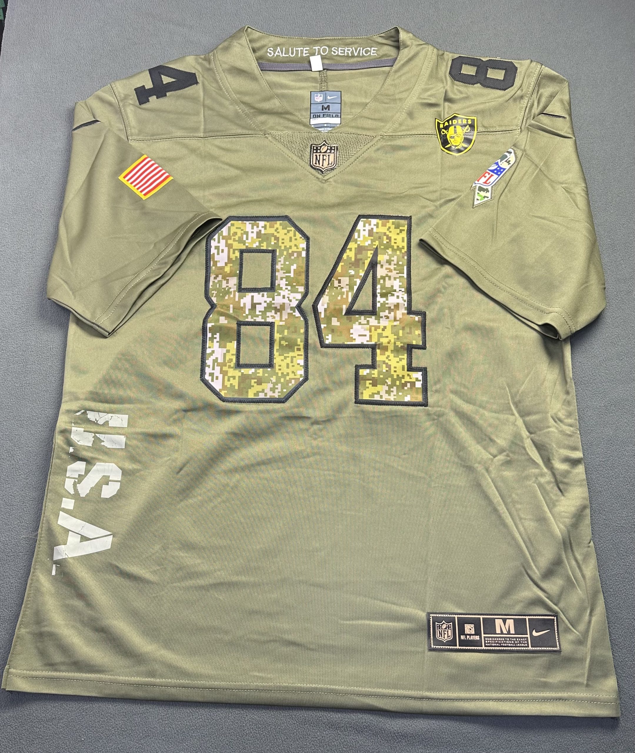 Camiseta Raiders Brown #84 Nike Verde - Vista frontal