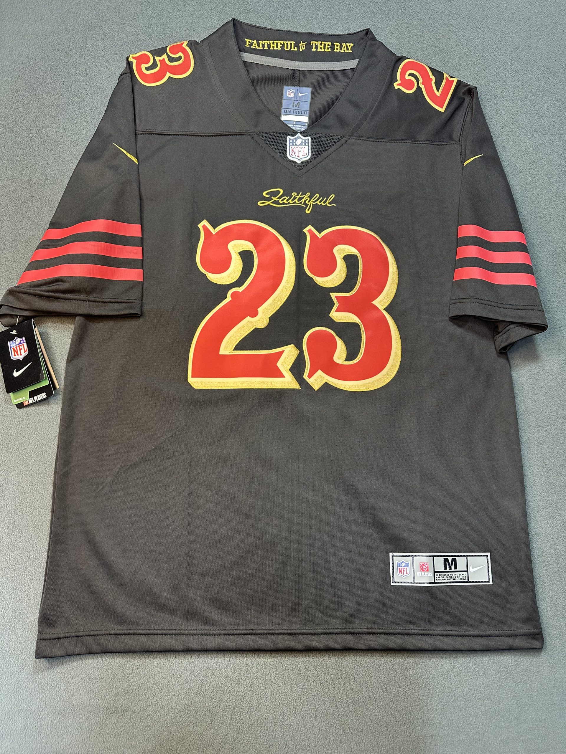 Camiseta San Francisco 49ers Mccaffrey #23 Nike Negro - Vista frontal