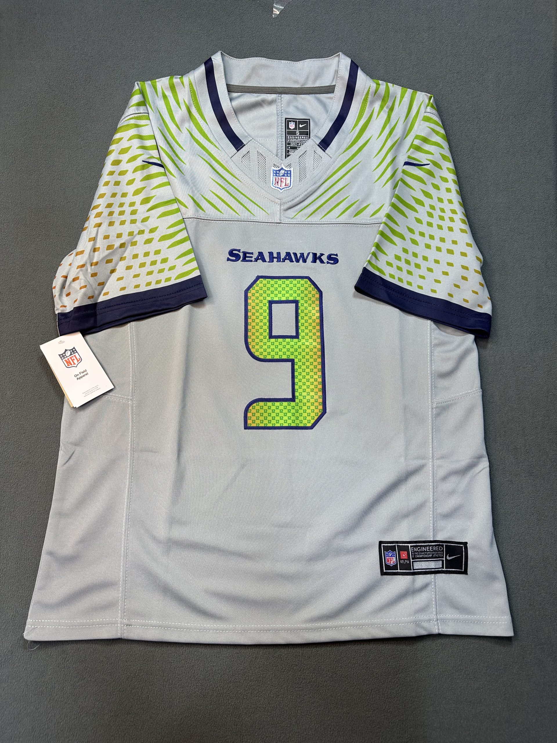 Camiseta Seahawks Walker Iii #9 Nike Gris - Vista frontal