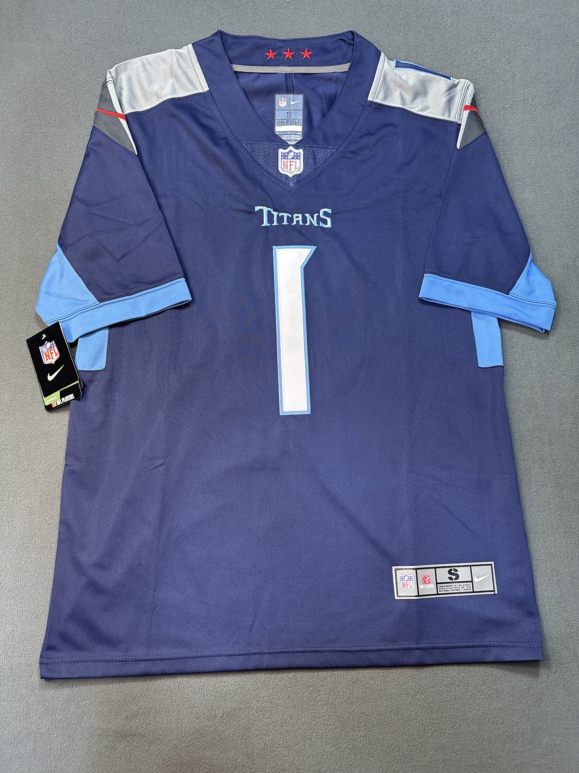 Camiseta Tennessee Titans Ward #1 Nike Azul - Vista frontal