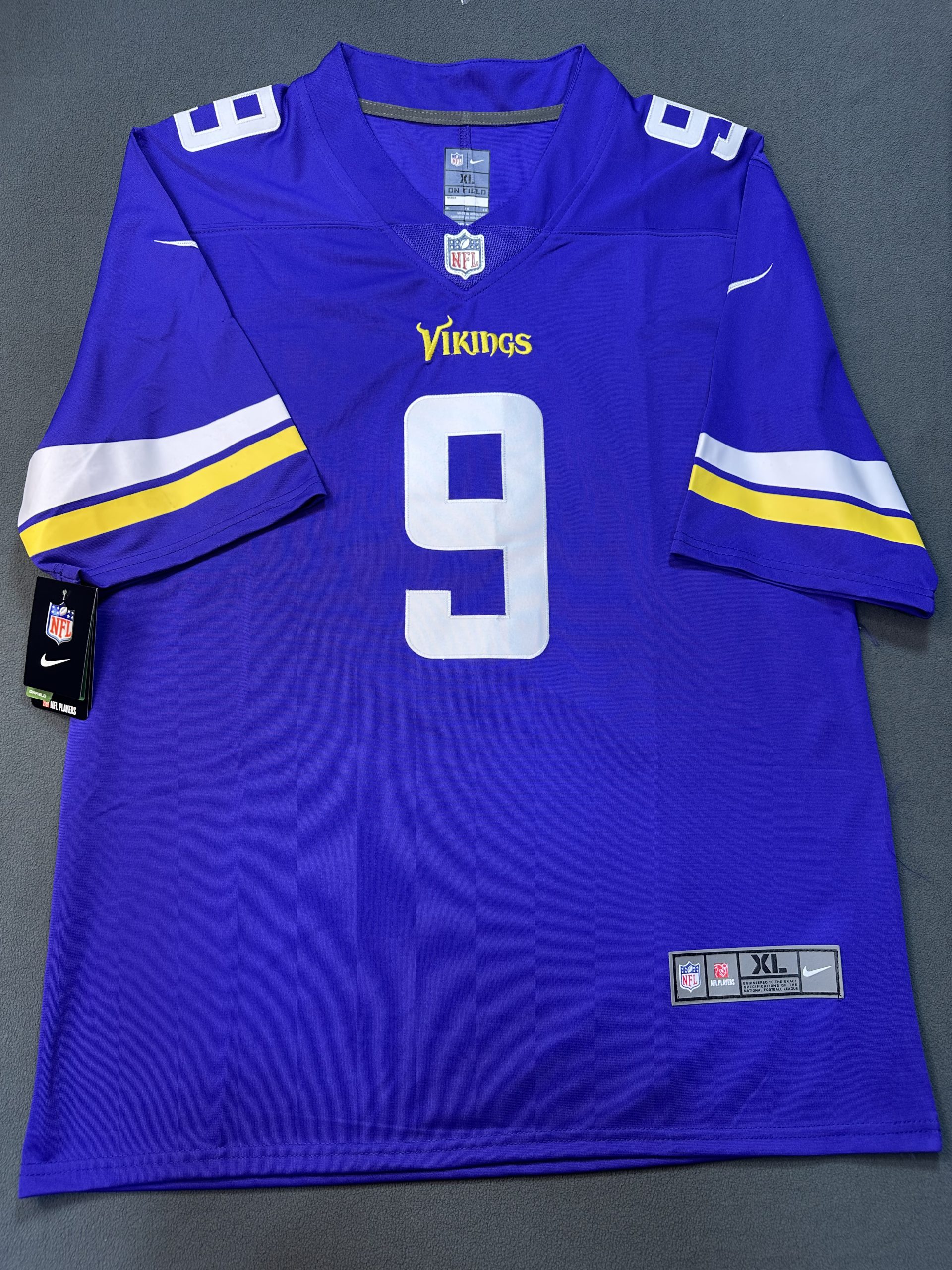 Camiseta Vikings Mccarthy #9 Nike Morado - Vista frontal