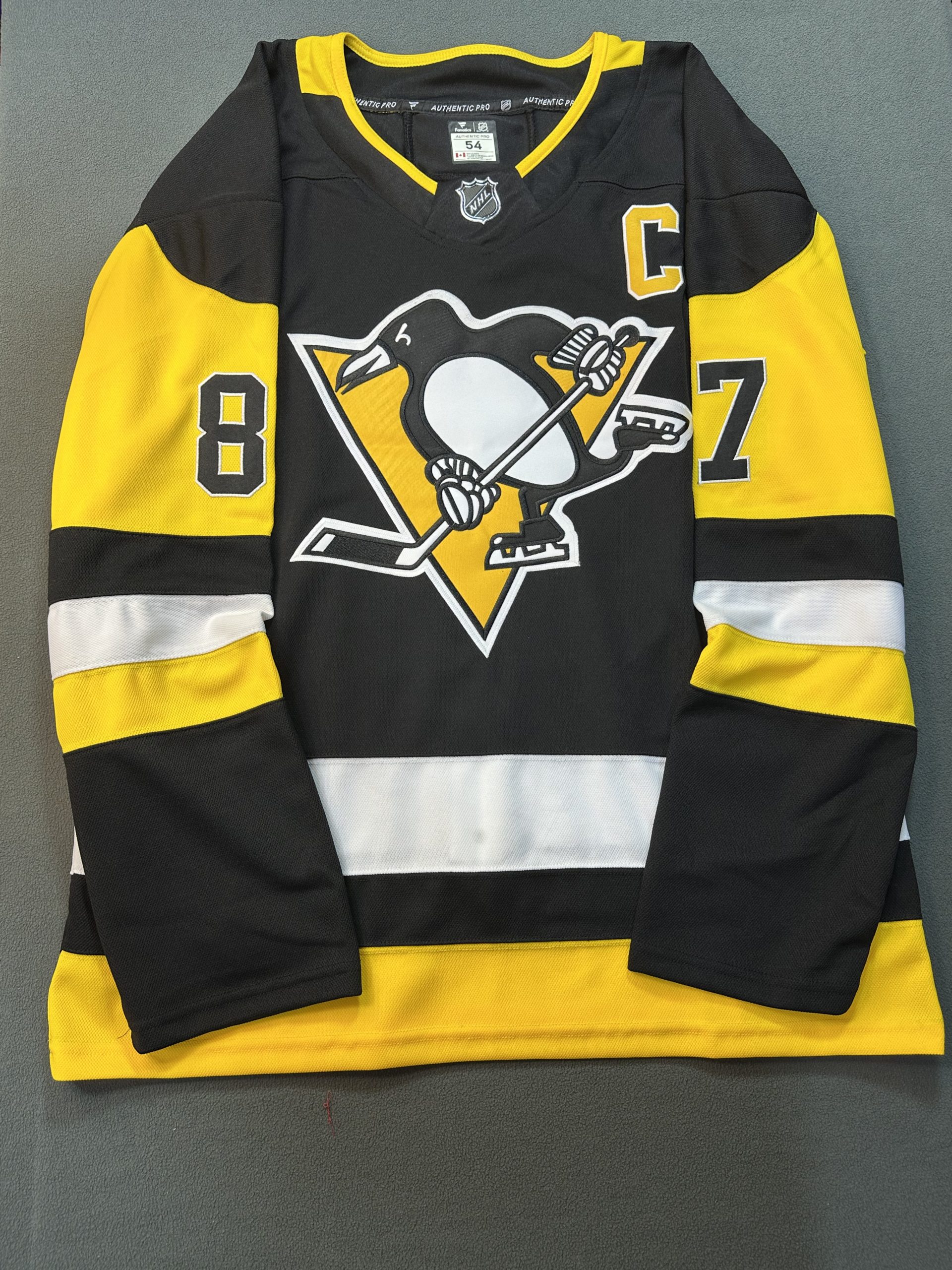 Camiseta Pittsburgh Penguins Crosby #87 Fanatics Negro - Vista frontal