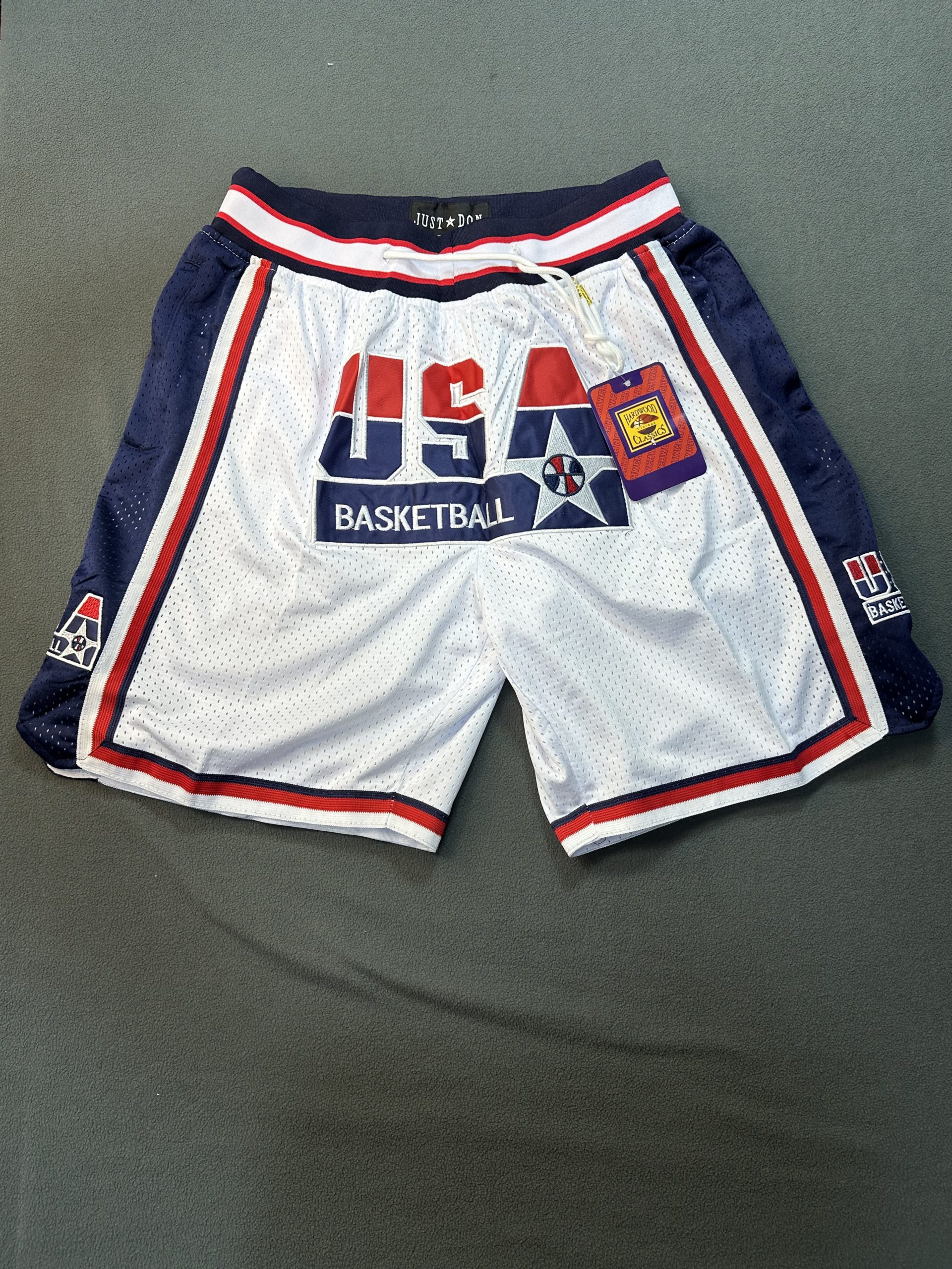Short Usa Just Don Blanco - Vista frontal Short Baloncesto Usa color blanco marca Just Don, vista frontal
