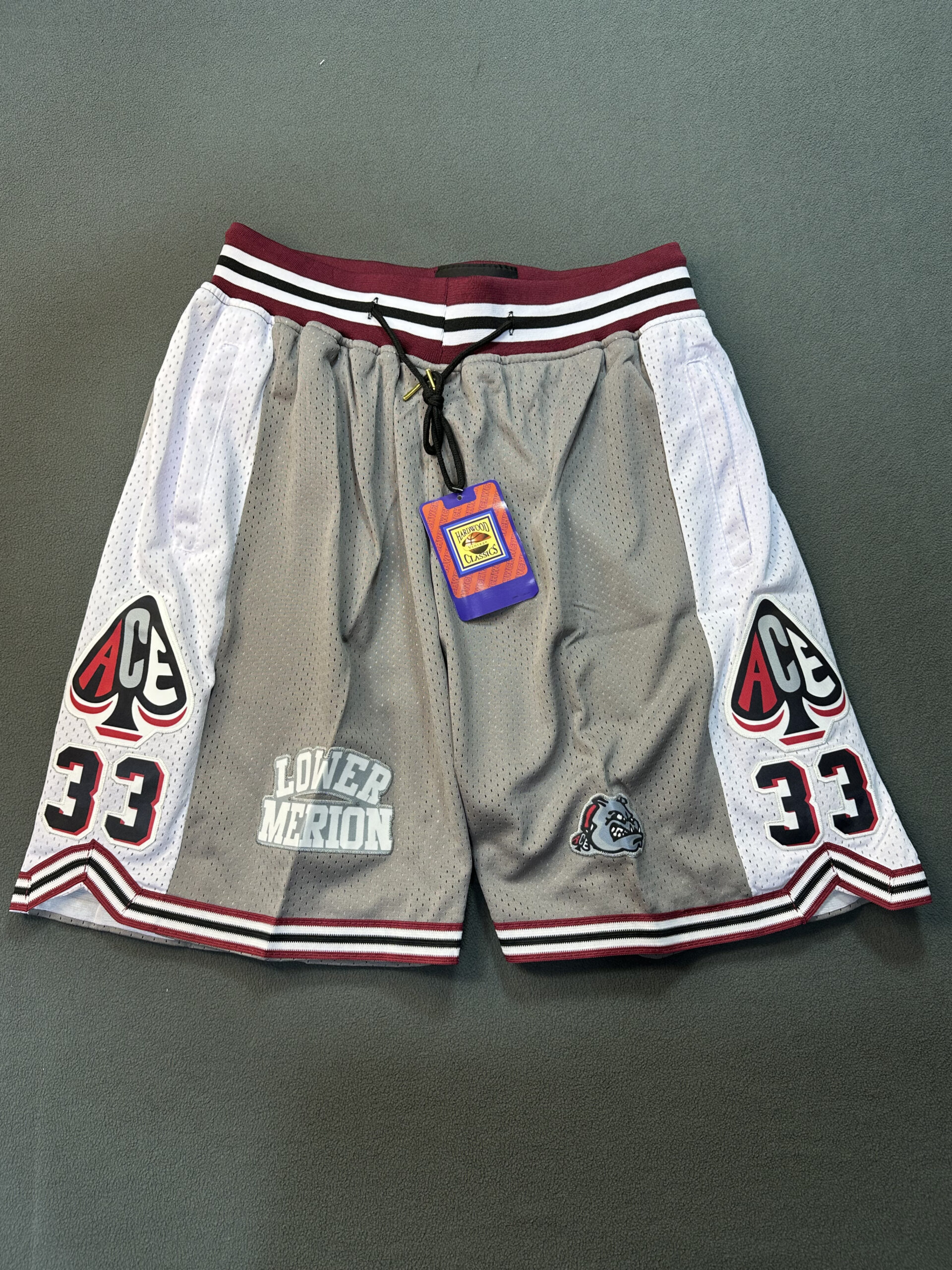 Short Lower Merion #33 Hardwood Classics Gris - Vista frontal